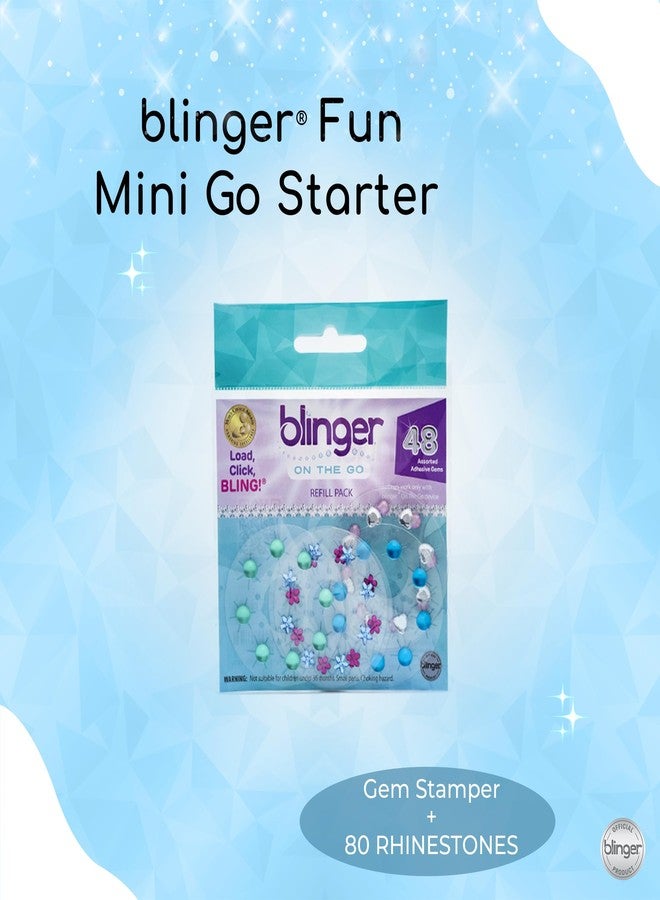 blinger® On The Go (Mini) Refill Pack | 48 Acrylic Rhinestones in 6 Discs | Exclusive for Mini blinger Gem Stamper (Fun) - Image 2